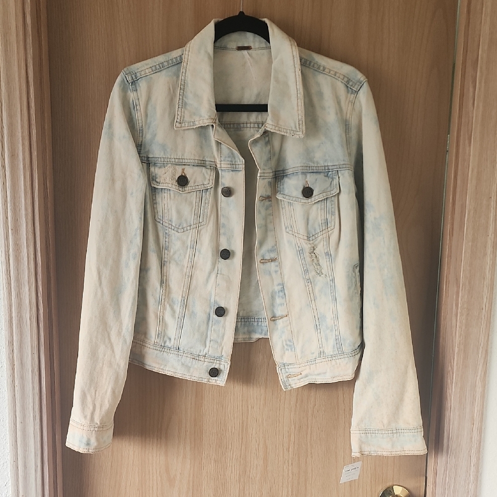 Free People Light Wash Jean Jacket